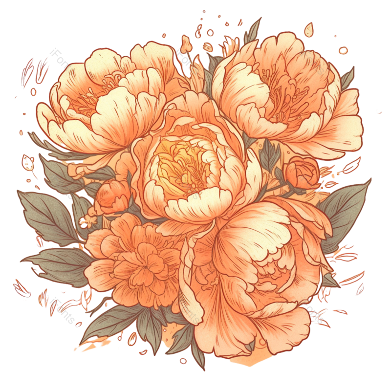 母亲节图片,牡丹元素,牡丹花PNG,花卉免抠素材